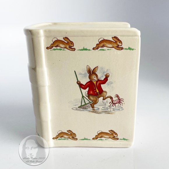 Royal Dalton Bunnykins Savings Bank Porcelain Peter Rabbit Book Vintage 80s - Picture 3 of 15